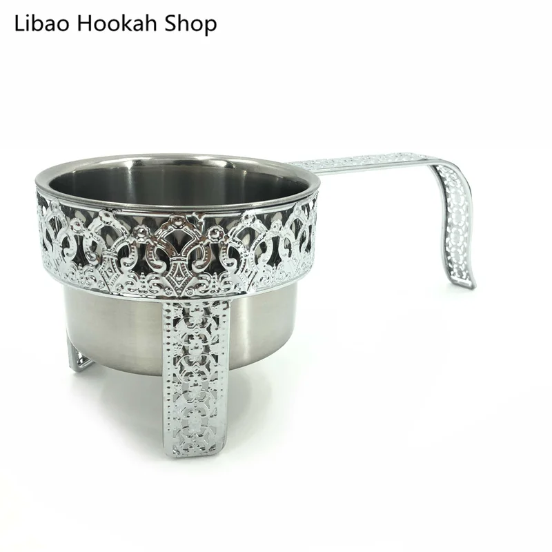 

Shisha Hookah 33CM Silver Stainless Steel Charcoal Basket Narguile Nargileh Chicha Hookahs Coal Holder For Smoking Accessories