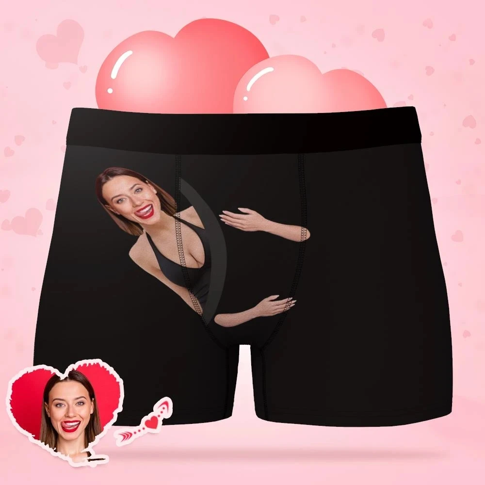 Custom Man Boxers Personalised Underwear Photo To Your Boyfriend Image Slogan | Мужская одежда