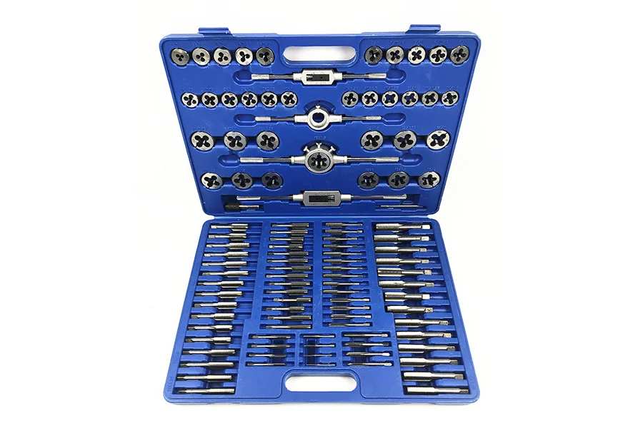 110 шт./компл. Tap& Die Toolkit M3-M12 M6-M20 резьбовой метрический гаечный ключ, конические краны, штепсельные краны, t-образный кран с ручкой гаечного ключа