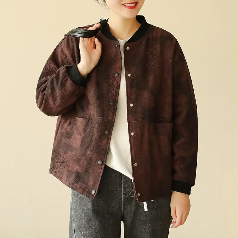 

Джинсовая куртка, короткая, свободная, с воротником-стойкой, в стиле ретро, K148