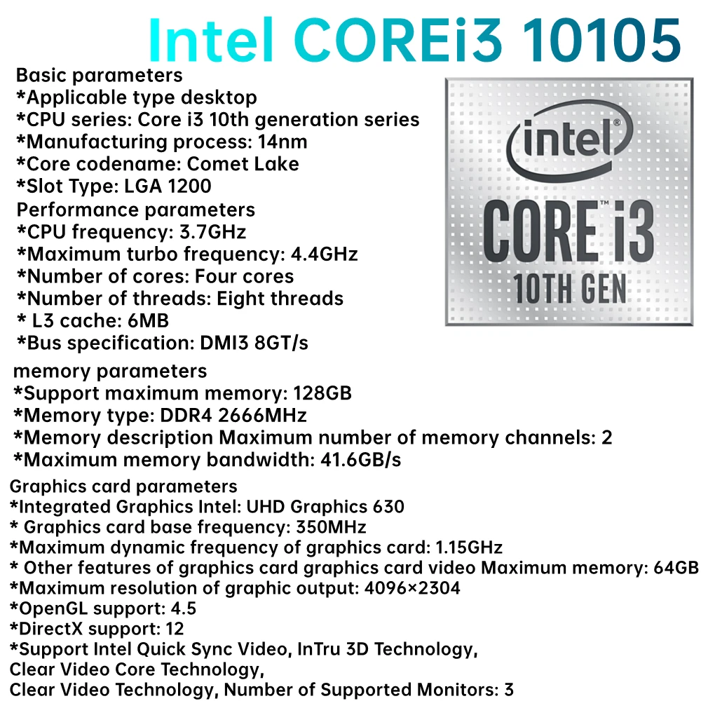 Материнская плата MAXSUN встроенная память Процессор i3 10105 LGA1200 [новый но без кулера]