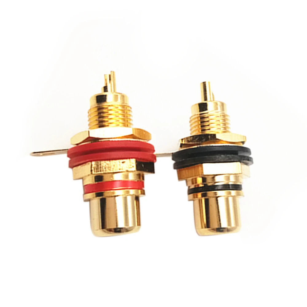 1 шт. Позолоченный разъем RCA Jack Панельное крепление шасси аудиоразъем перегородка