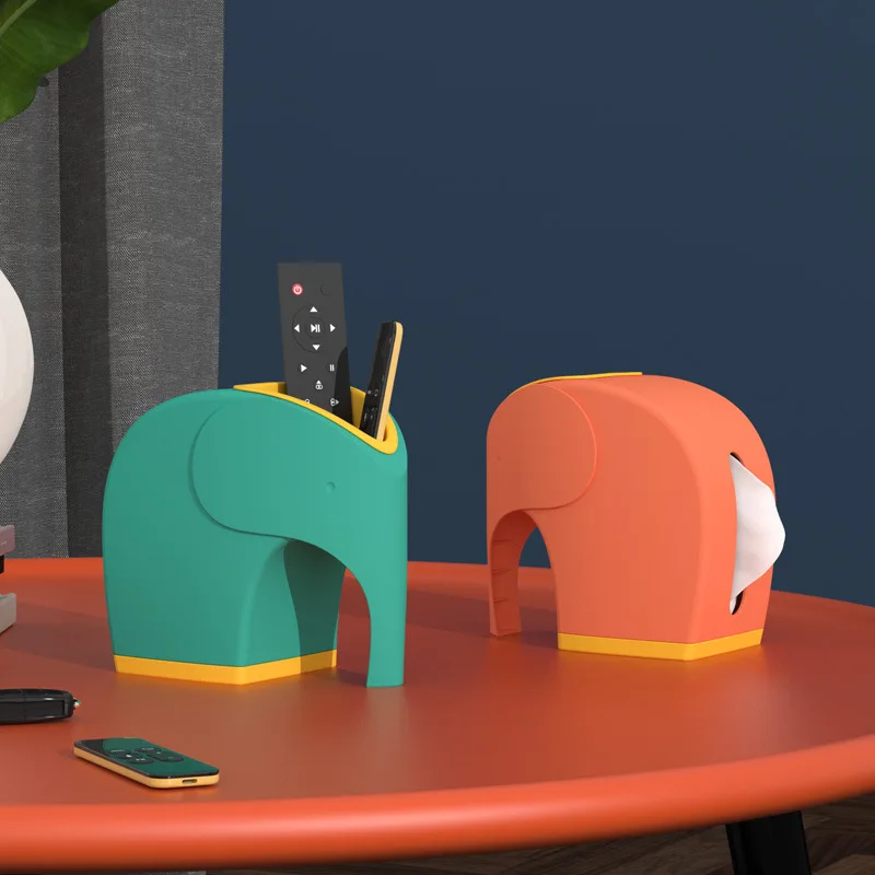 

Elephant Home Tissue Boxes Kitchen Napkins Holder Simple Stylish Car Tissue Cover Livingroom Desktop Decor Paper Towel Holder