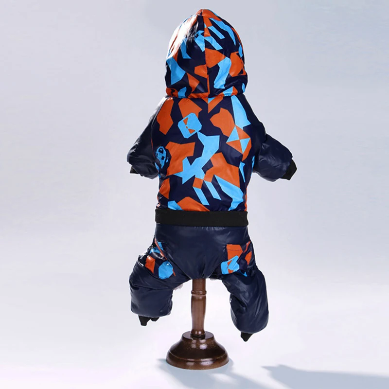 

Winter Pet Dog Clothes Pet Camouflage Jumpsuit For Small Medium Dogs Warm Dog Hooded Jacket Four-Legged Coat Thicken Pet Outfits