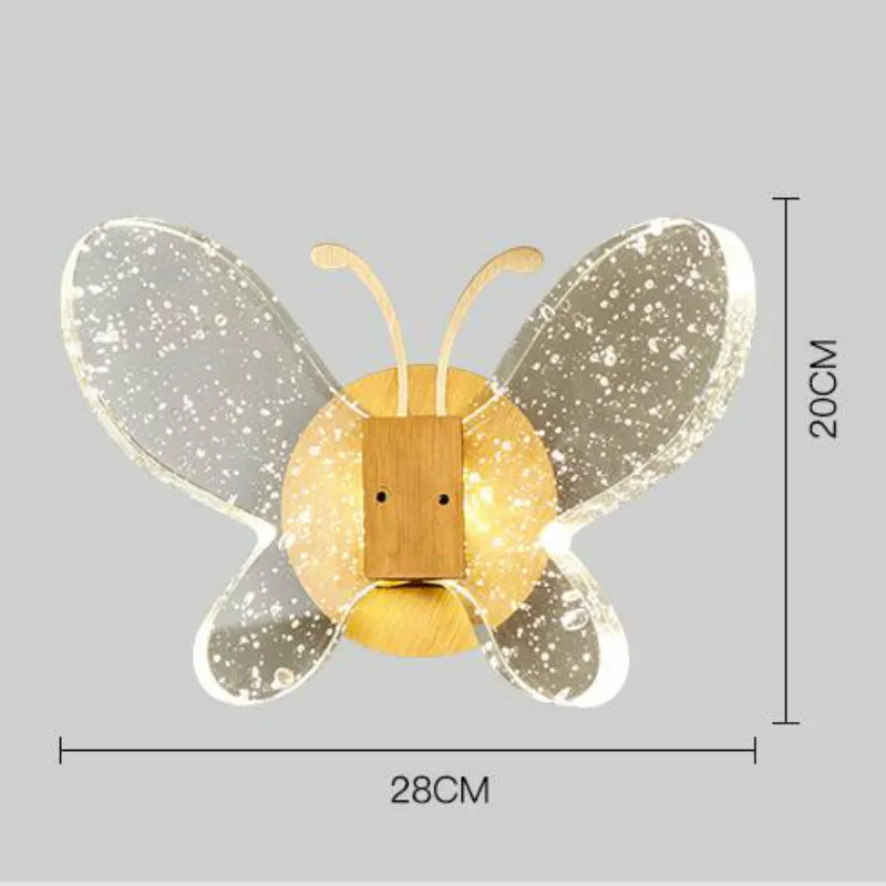 

Nordic LED Wall Lamp Modern Crystal Wall Lights for Living Room Bedroom Bedside Mirror Front Lamps Butterfly Home Decor Lighting