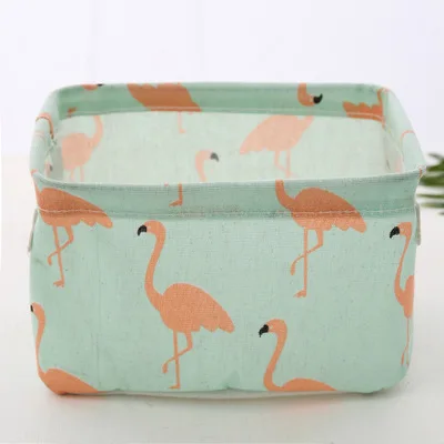 Flamingo light green Настольная кухонная корзинка для хранения книг канцелярские игрушки нижнее белье косметические маленькие вещи Органайзер коробка для хранения - Цвет: Flamingo light green