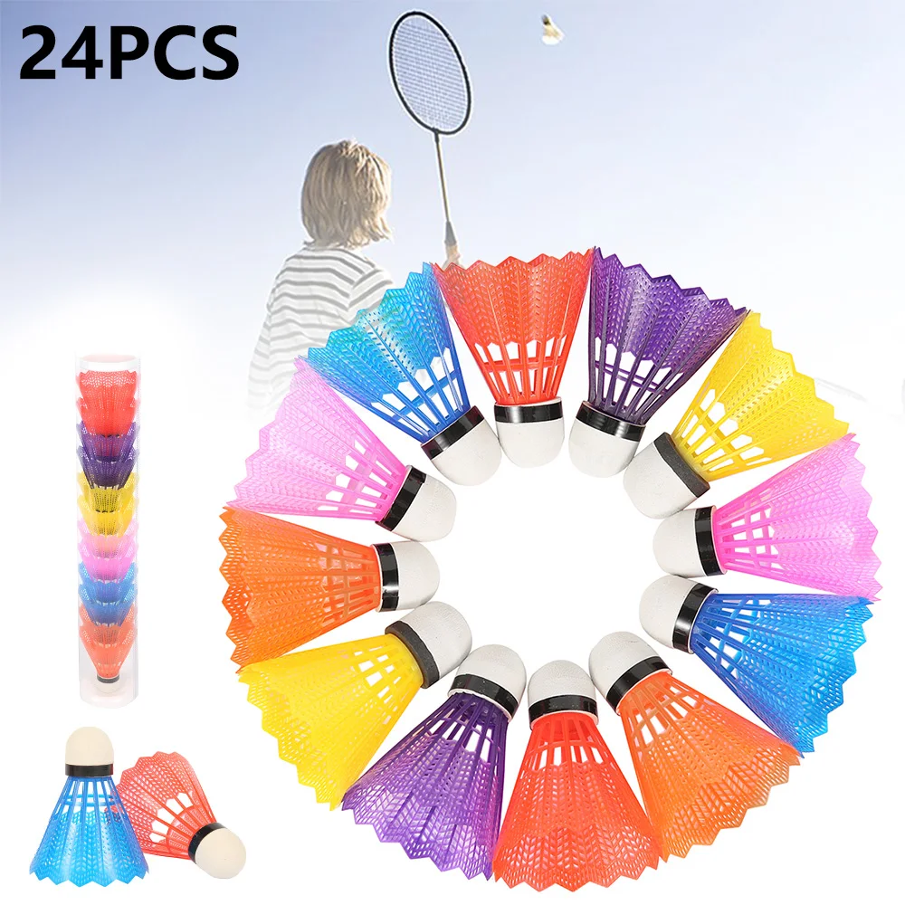 

12pcs/Lot Colorful Badminton Balls Nylon Badminton Shuttlecocks Great Stability Durability Indoor Outdoor Sports Training Balls
