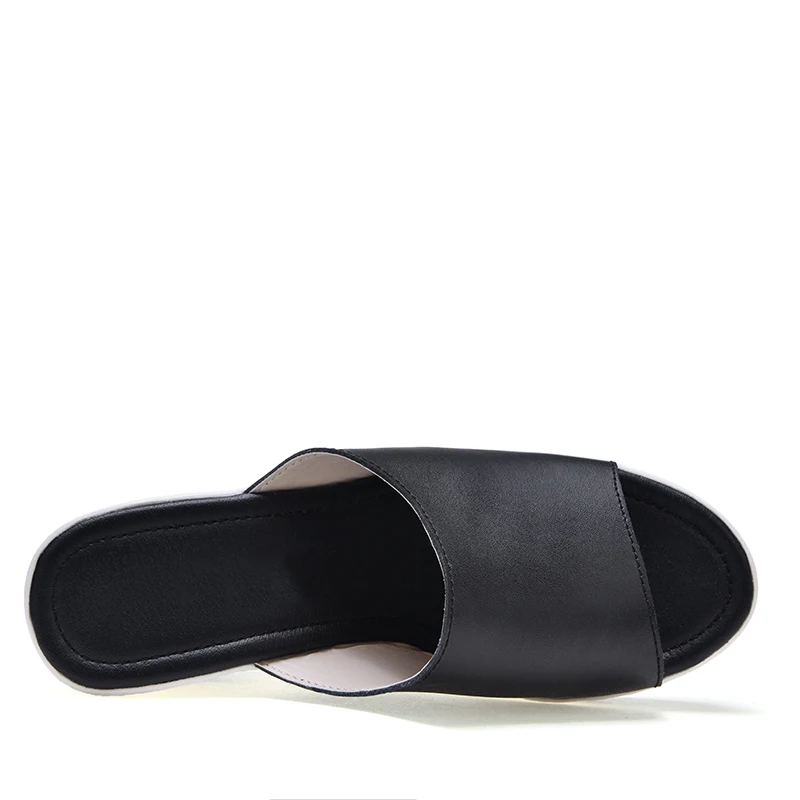 Новинка для женщин рифленая толстая подошва на танкетке высокий дышащий