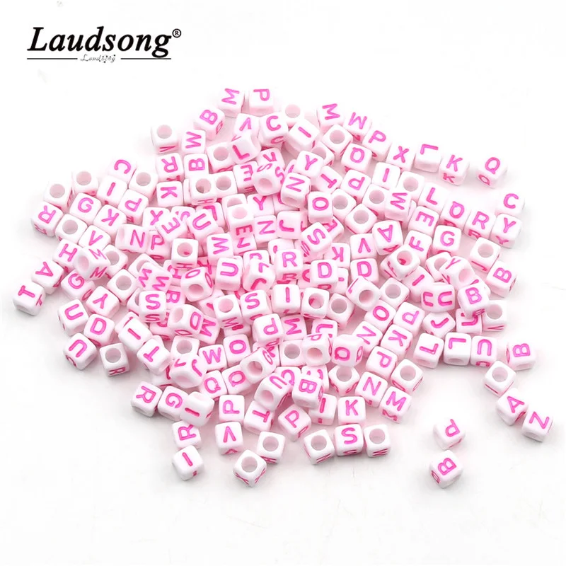 100 шт. акриловые бусины алфавита 6 х6 мм | Украшения и аксессуары