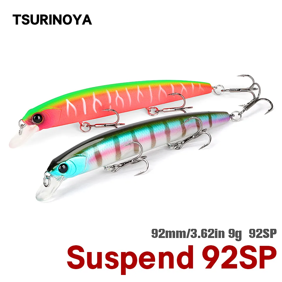 

TSURINOYA Suspending Minnow Fishing Lure DW78 92mm 9g Long Casting Artificial Hard Bait Trout Pike Saltwater Wobbler Jerkbait