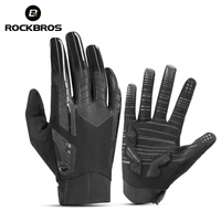 rockbros windproof cycling bicycle gloves touch screen riding mtb bike glove thermal warm motorcycle winter autumn bike clothing