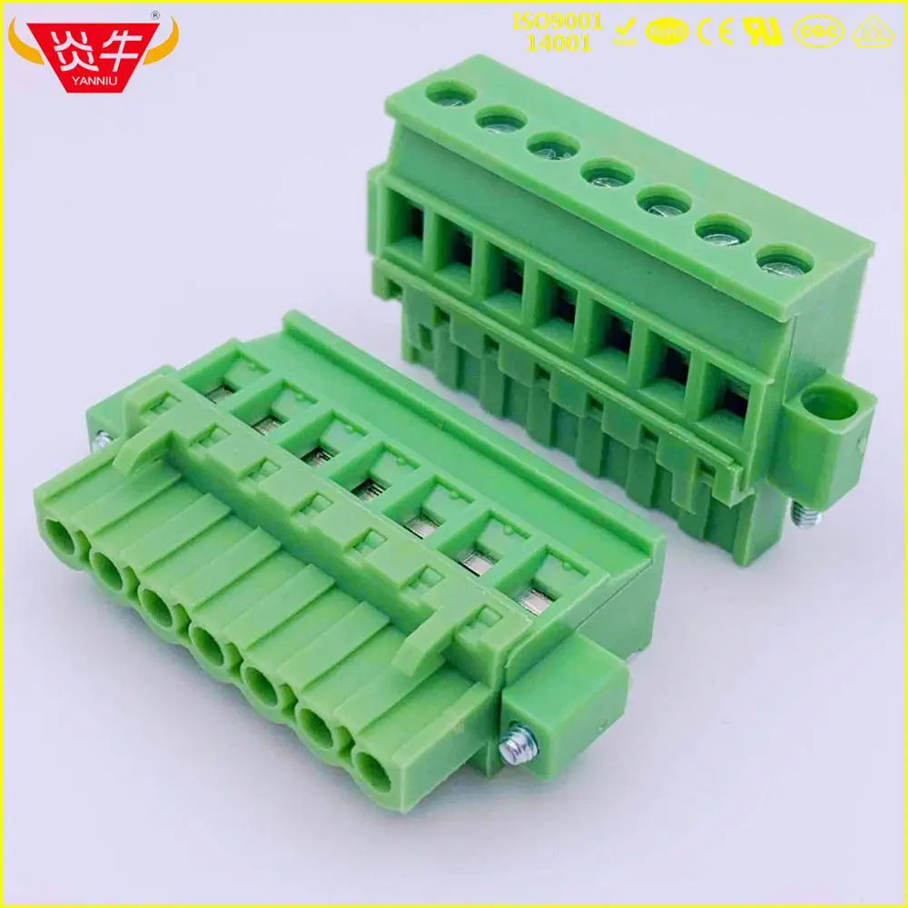 2EDGKAM-5.0-7P KF2EDGKAM-5.0-2P женский 2EDGKAM 5,0 мм 2PIN с фланцем PCB разъем плагин клеммные блоки MVSTBW 2,5/2-ST 1835478 PHOENIX - Цвет: 2EDGKAM-5.0-7P