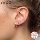 Женские серьги с круглым бирюзовым камнем, серебро 925 пробы