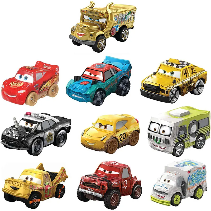 Disney Pixar Cars3 мини игрушечный автомобиль GKG09 литая молния McQueen miss police car topspeed trot