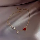 Браслет для влюбленных Женщин, простой популярный модный регулируемый браслет в форме сердца с персиковым сердечком, подарочное Ювелирное Украшение