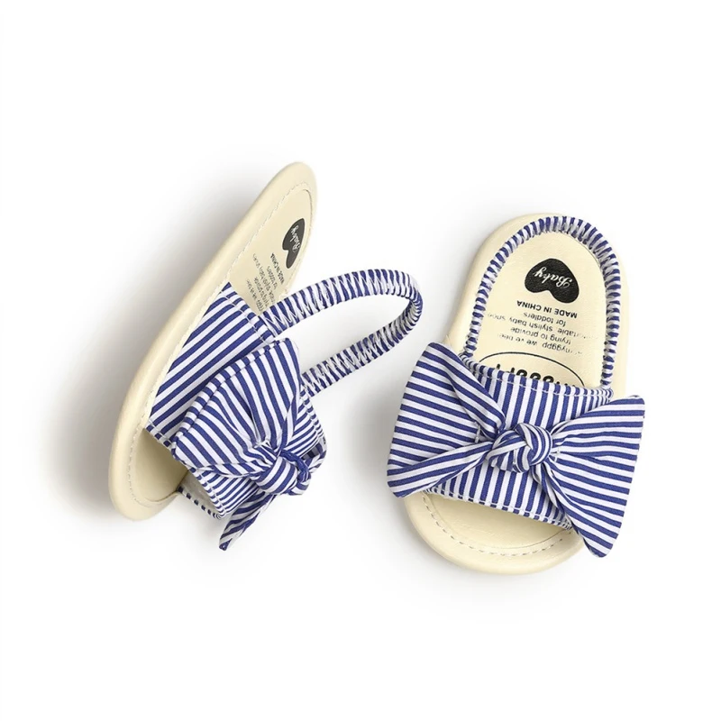 Сандалии в горошек Обувь для маленьких девочек Модные сандалии с бантом