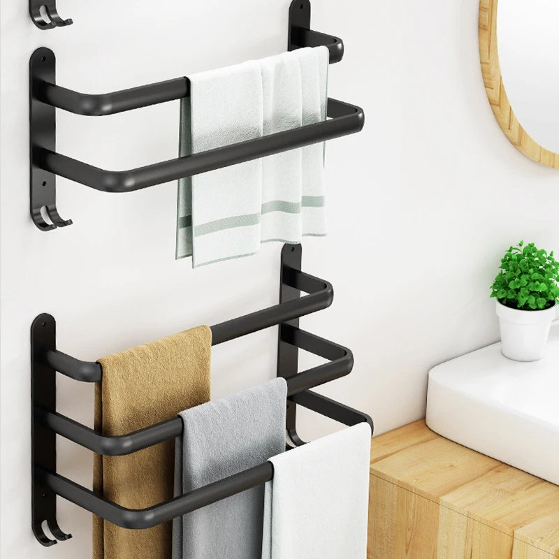 Вешалка для полотенец ванной комнаты трехуровневая вешалка душевая стойка