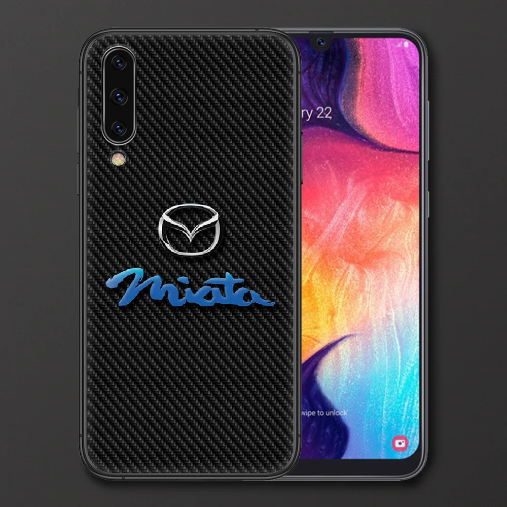 

Luxury Sports Car Mazda Logo Phone case For Samsung Galaxy A 3 5 7 8 10 20 20E 21S 30 30S 40 50 51 70 71 black waterproof luxury