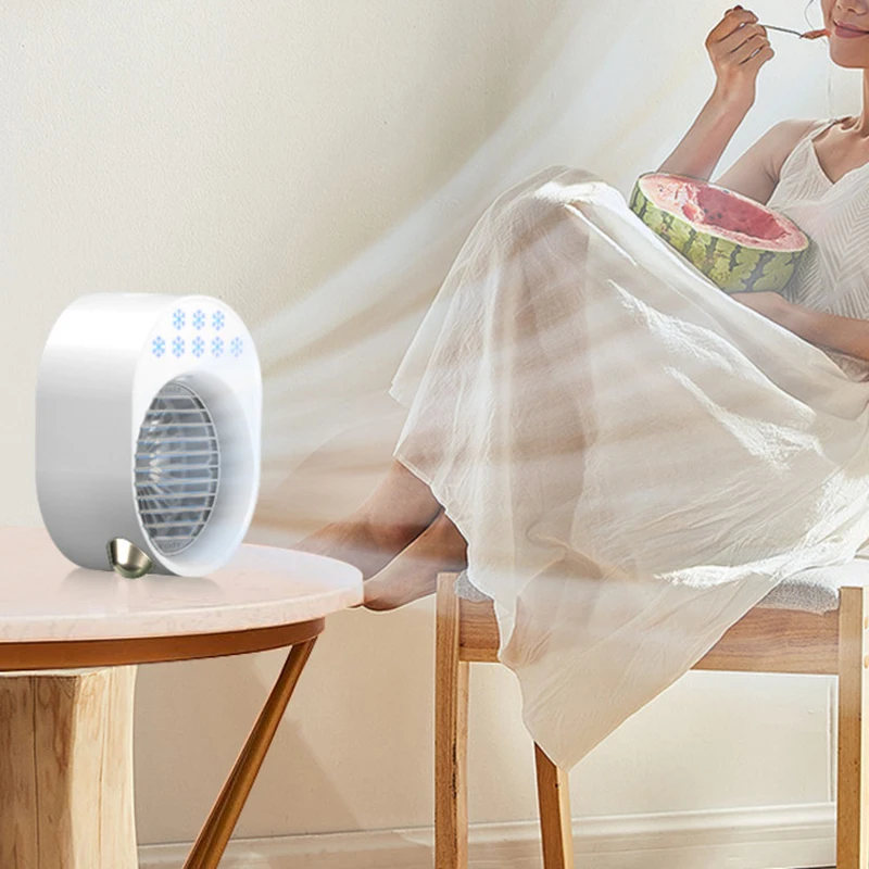 

Portable Air Cooler Rechargeable Strong Evaporative Cordless Fans Air Conditioner Fan With 3 Speeds for Home Office Room H-be