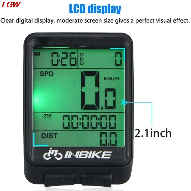 Водонепроницаемый велосипедный компьютер беспроводной и проводной MTB одометр