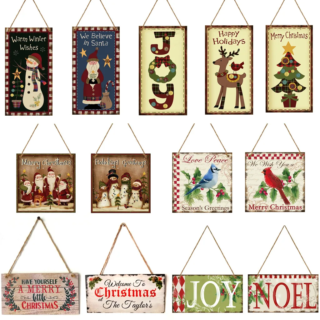 

Christmas Tree Ornaments Small Handmade Wood Slices with Burlap Hanging String for Outdoor Holiday Home Decorations