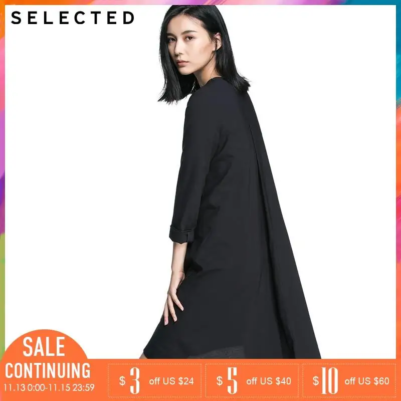 SELECTED 2018 Новинка женские платья 52% шерсти свитер шерстяной вязанный женский