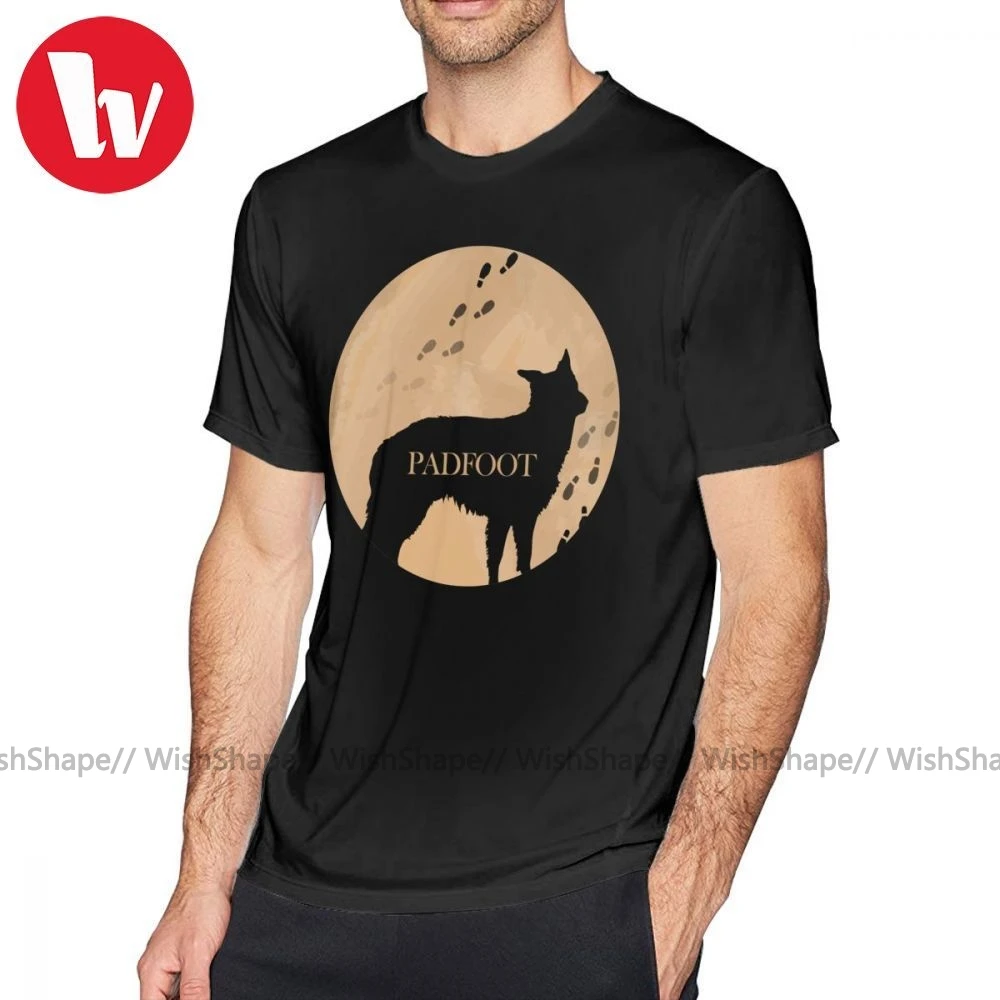 

Moony футболка Padfoot Футболка 100% хлопок футболка с коротким рукавом пляжная Мужская футболка с принтом 4xl