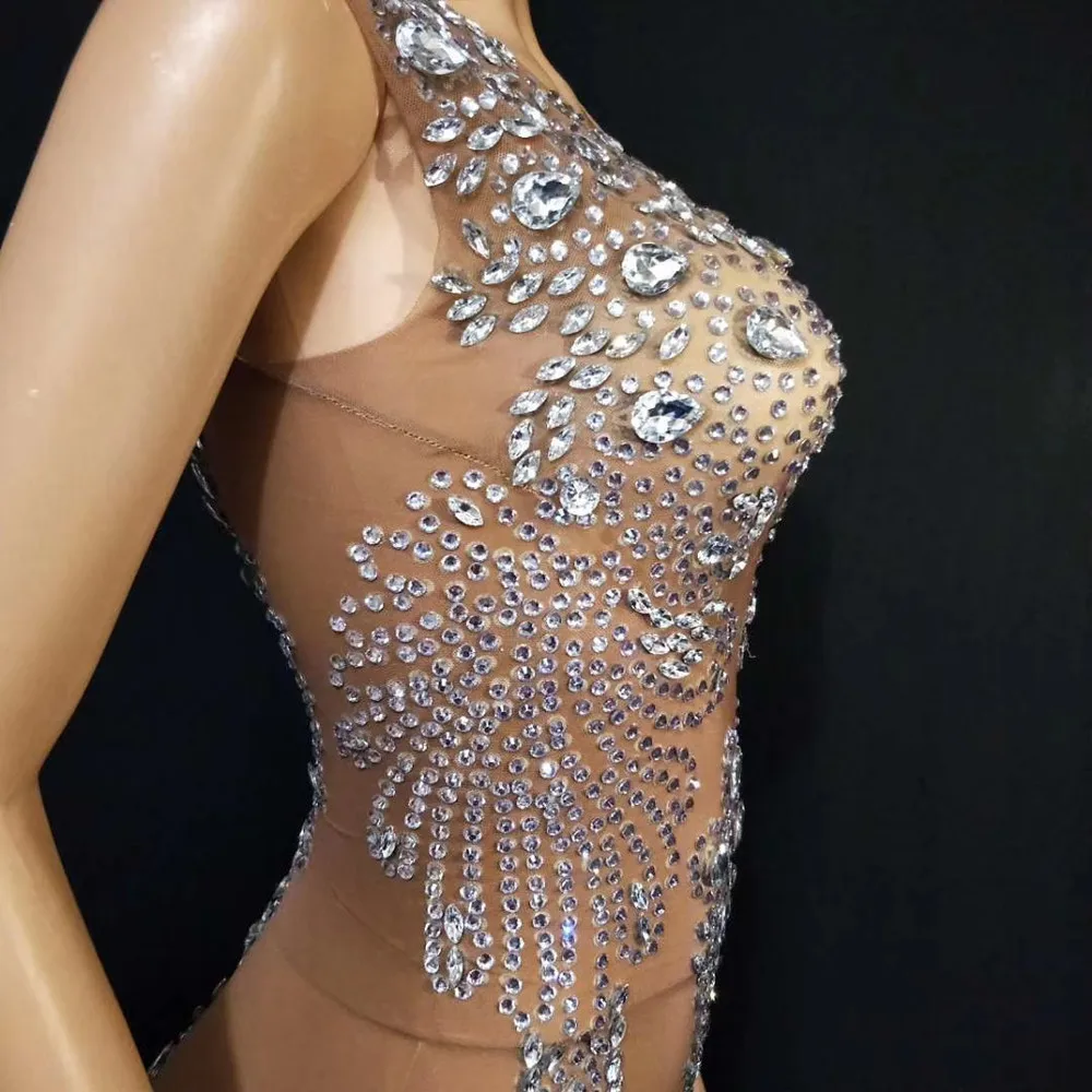 Женское сексуальное Сетчатое Прозрачное платье без рукавов стрейчевое