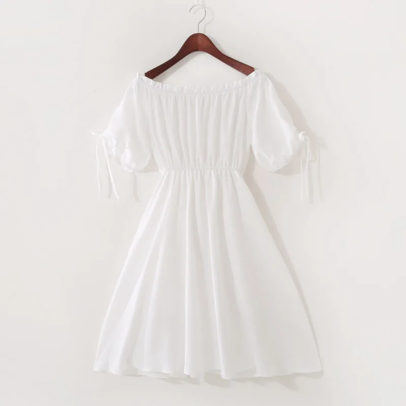 Летнее мини-платье новинка 2020 женское шифоновое платье с коротким рукавом и