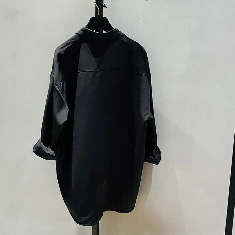 Новая модная Осенняя элегантная женская шифоновая блузка средней длины с