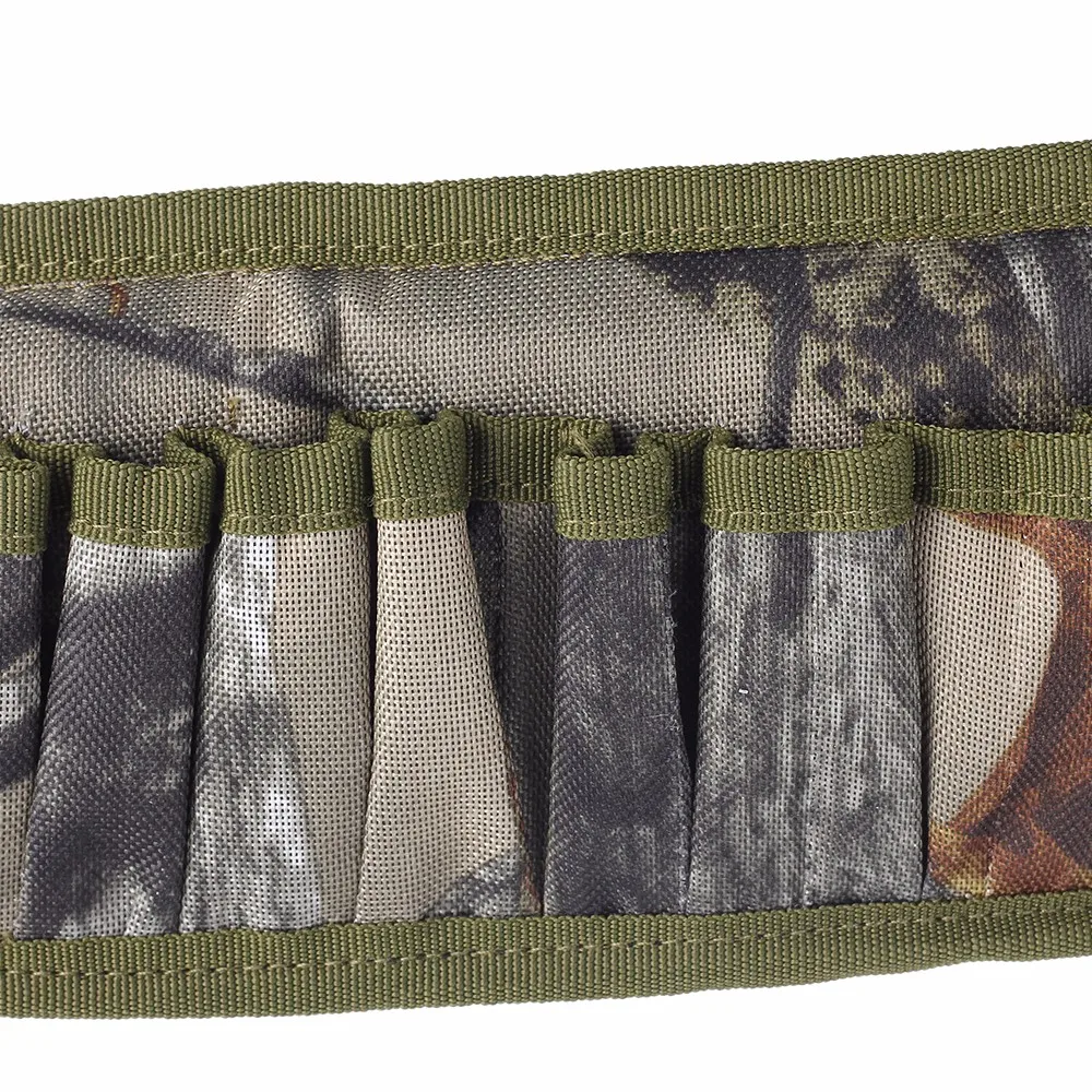 Tactical 600D 28 Round Shotgun Shell Bandolier Belt Holder Outdoor Airsoft Hunting Waist Cartridge Ammo Pouch with Zipper Pocket