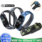 Ремешок Камуфляжный для Xiaomi Mi Band 5 Band 4 Band 3, силиконовый браслет для Xiaomi MI Band4 Band5 band3