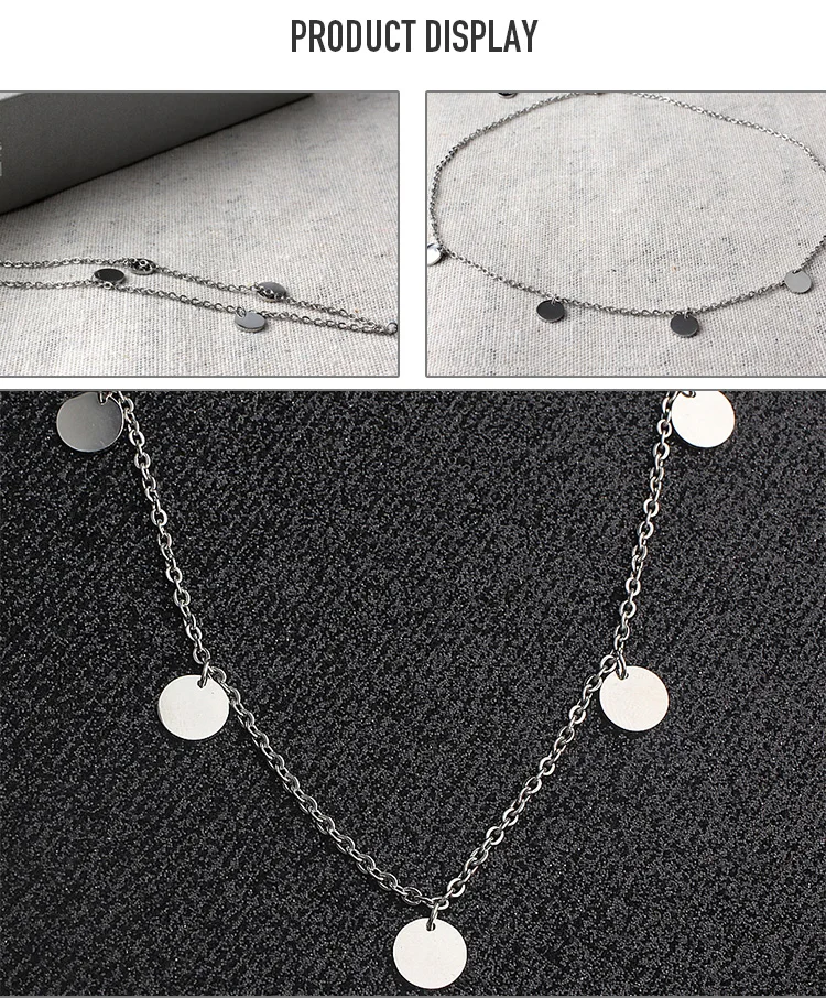 FINE4U N114, женское колье, ожерелье из нержавеющей стали, монета, колье, ожерелье, s, подарок на день матери, новинка, женское ювелирное изделие с монетами