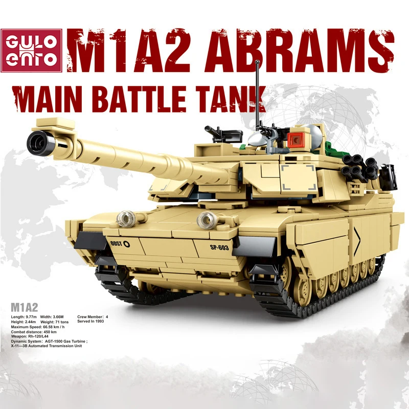 Gulo gulo 904 шт. военный Challenger 2 Основной боевой танк строительные блоки слово