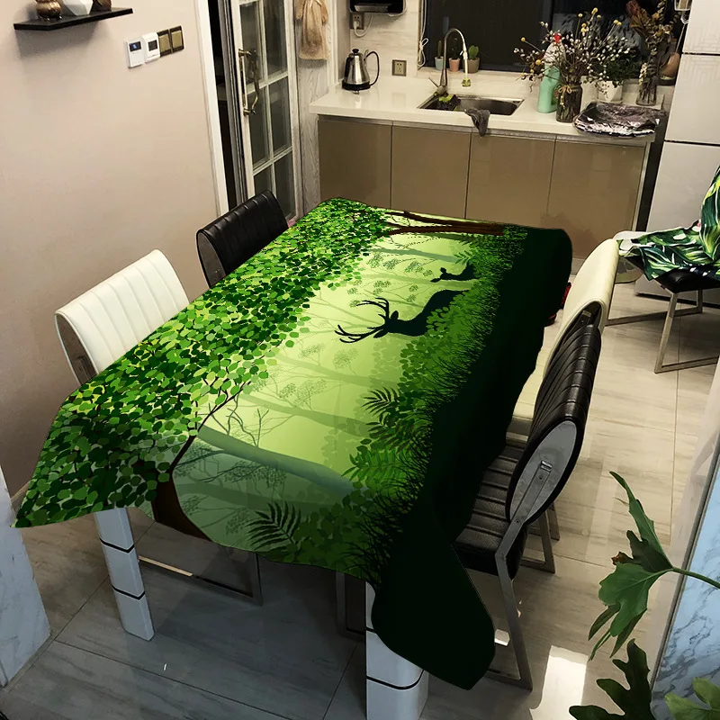 

Household decorative animal pattern printing washable tablecloth