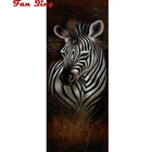 Зебра большой Размеры Diy алмазная живопись полный квадратные Стразы 3D вышивка мозаика вышивки крестом украшения дома