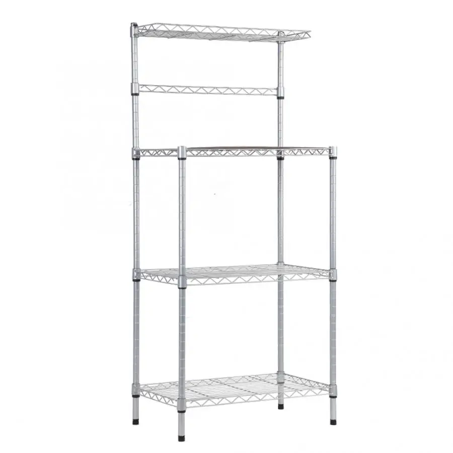 3 ярусная кухонная полка для хранения микроволновки со съемными