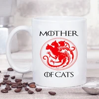mother of cats mug 350ml cat lover ceramic travel tea cup porcelain coffee mama gift mugs