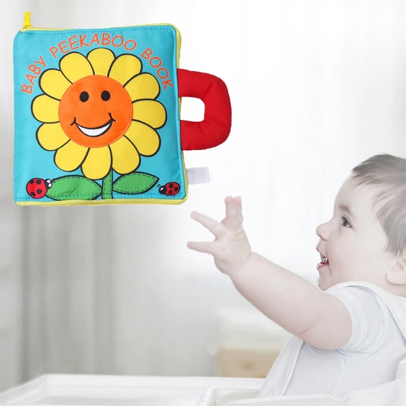 

Fun Interactive Baby Book with Cartoon Animal Cloth Book for Babies&Infant 1 Year Old Early Educational Supplies