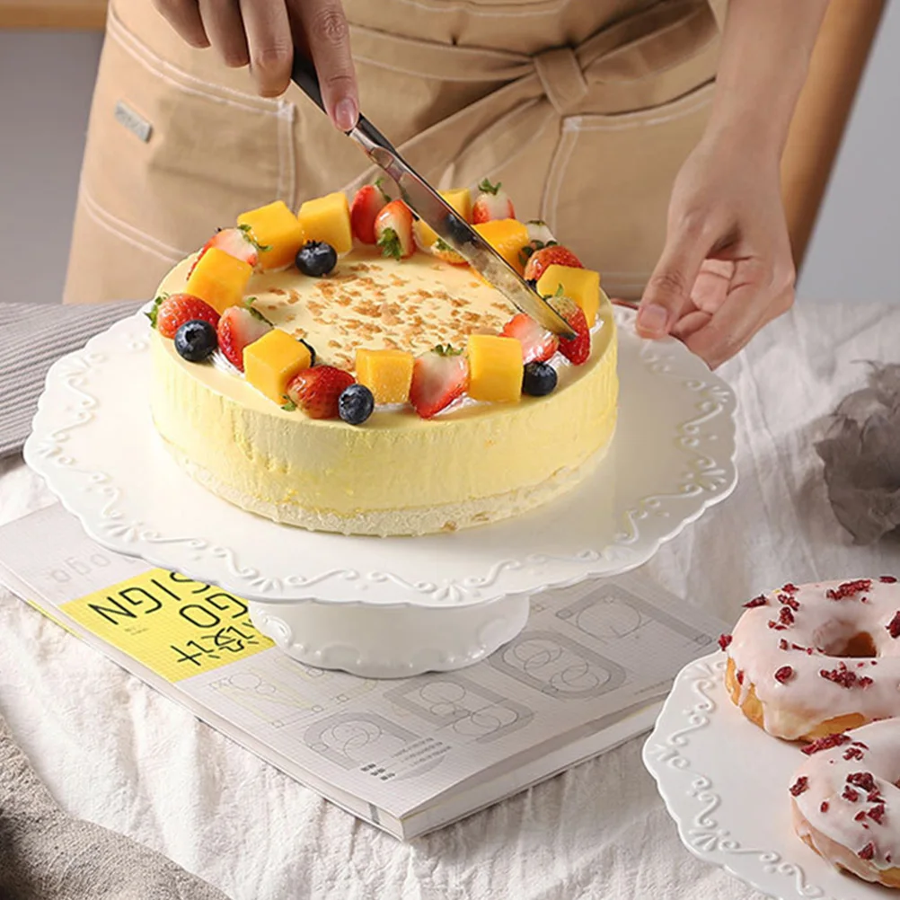 Reusable Ceramic Cake Stand Storage Tray Creative Dessert for Wedding Baby Shower Birthday | Дом и сад