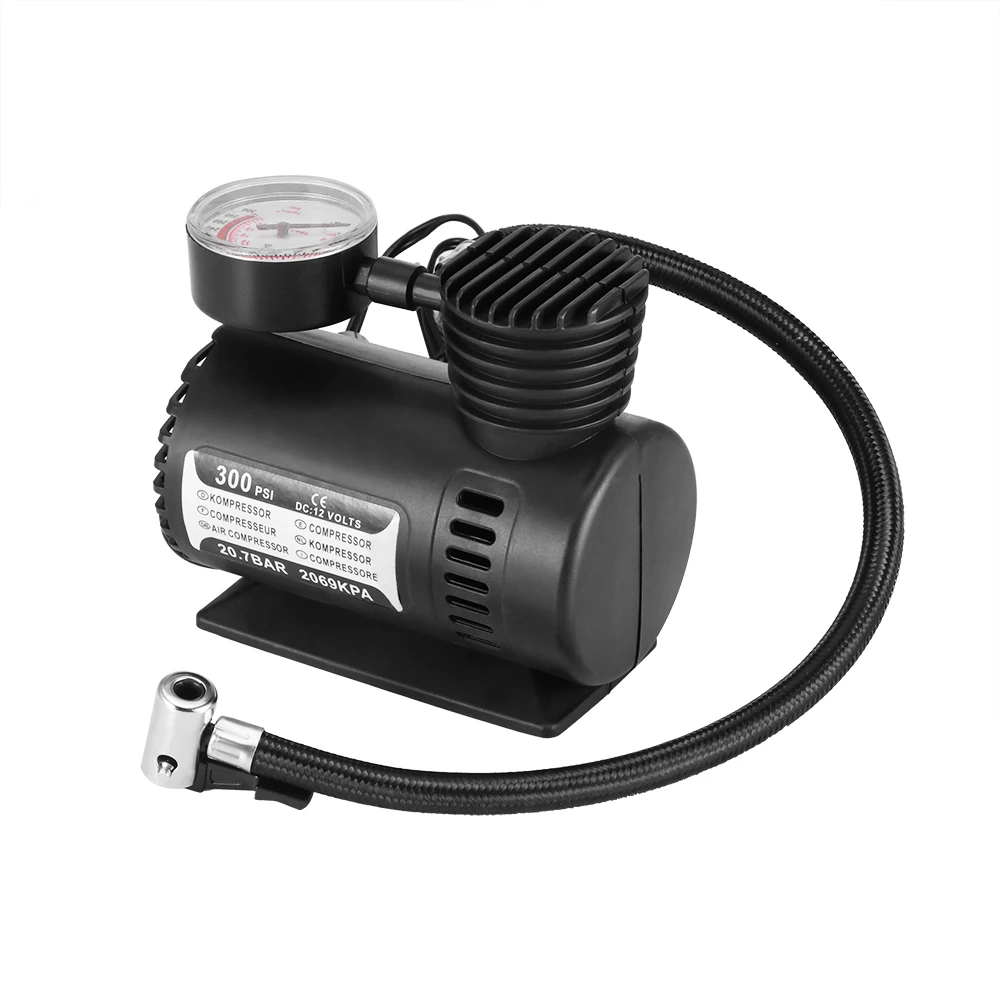 Автомобильный портативный мини компрессор электрический воздушный 12 В 300psi для