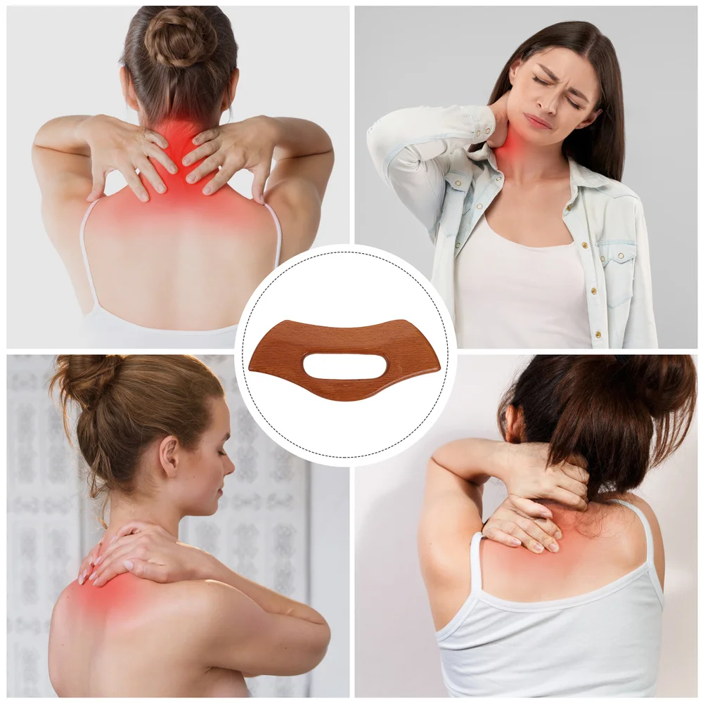 

1pc Wooden Scraping Board Massaging Board Facial Scraping Plate Tool