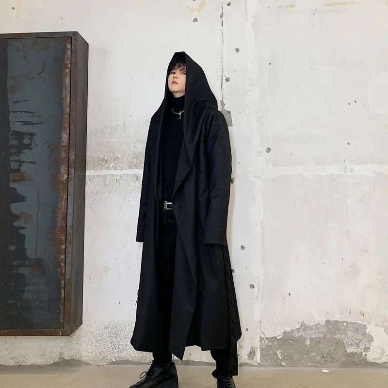 Мужская Японская уличная куртка с капюшоном плащ мужская и женская в стиле панк