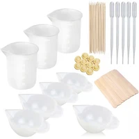 combination set epoxy resin crystal glue adjusting tool set silicone pad measuring cup mixing rod
