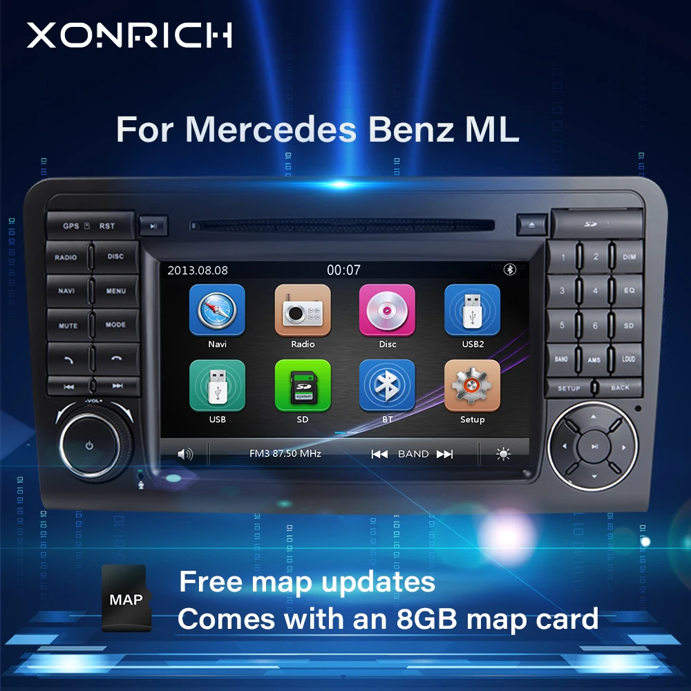 Автомагнитола Xonrich 2 din для Mercedes Benz ML W164 ML300 GL X164 GL320 350 420 450 500 R W251 GL500|Автомагнитолы| |