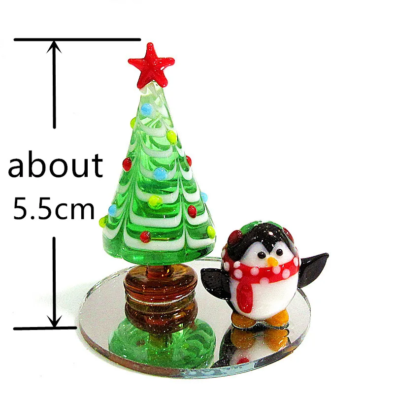 

Creative Gnome glass Cartoon image Santa Claus figurine abstract design Matching Christmas tree gift package Home Decor Ornament