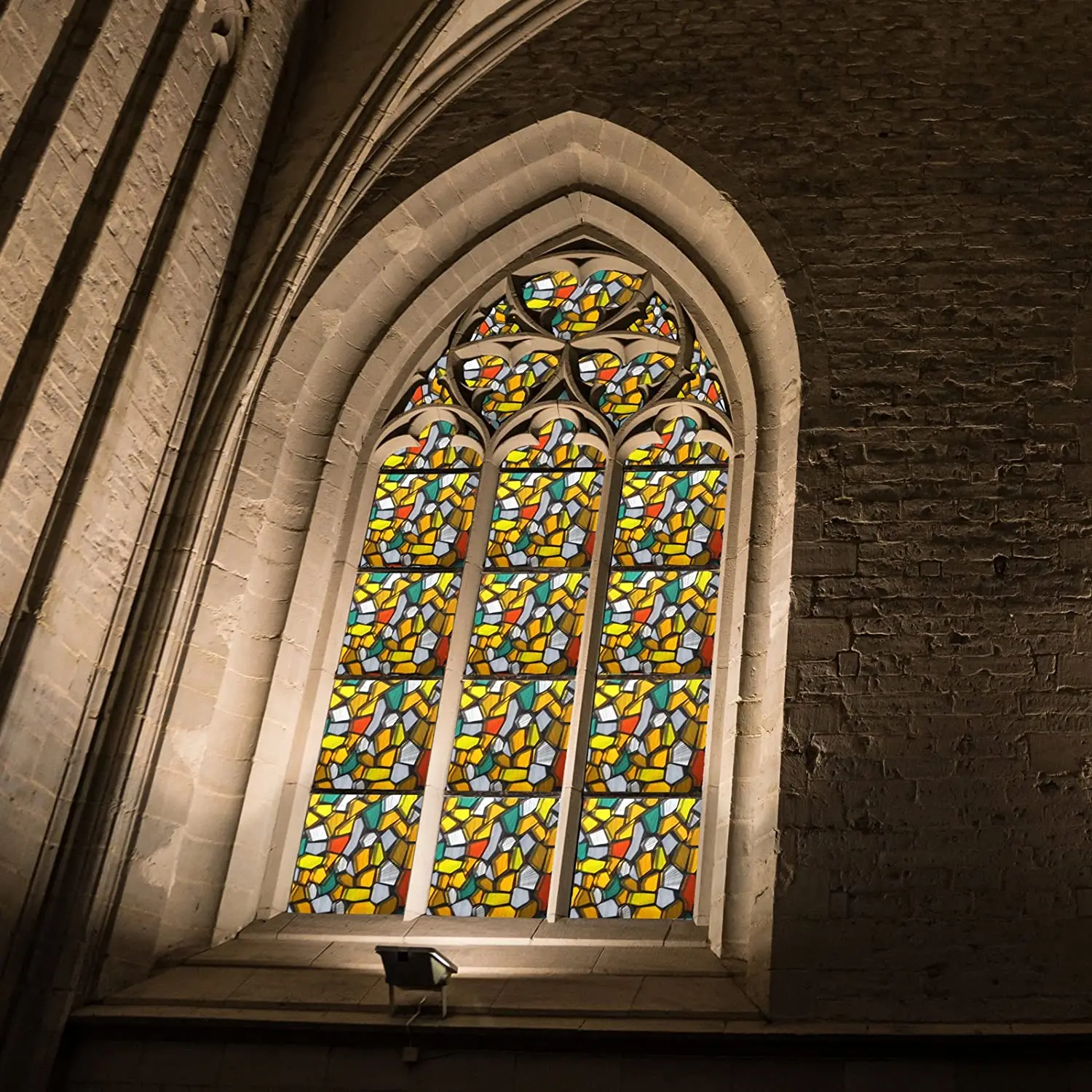 Наклейки окна с цветным камнем и декоративная пленка для стекла оконная