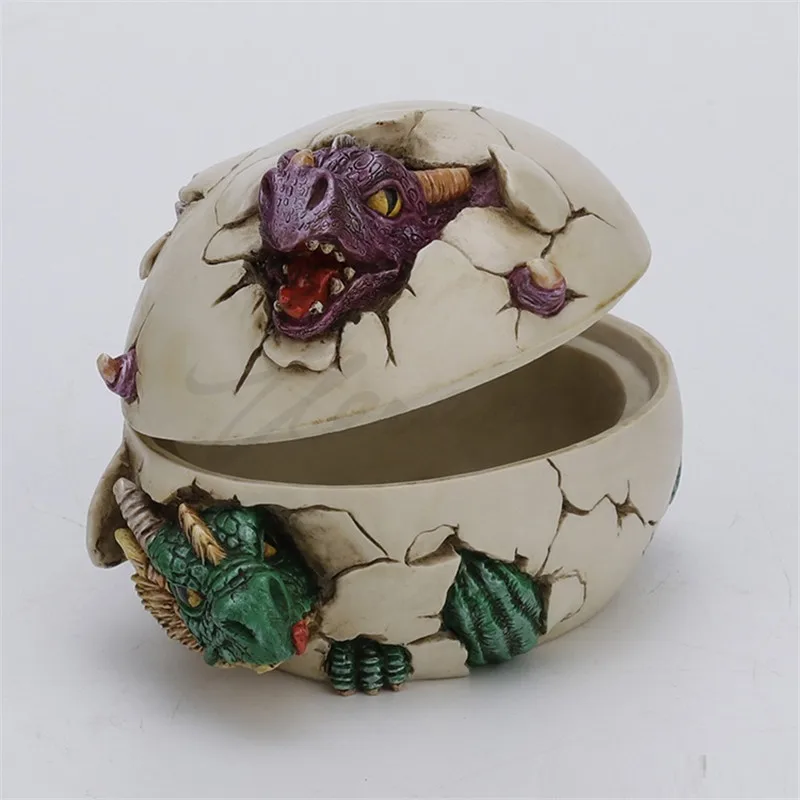 

European Creative Dynomite Animal Art Sculpture Dinosaur Jewel Box Statue Resin Crafts Home Decoration Accessories R4186