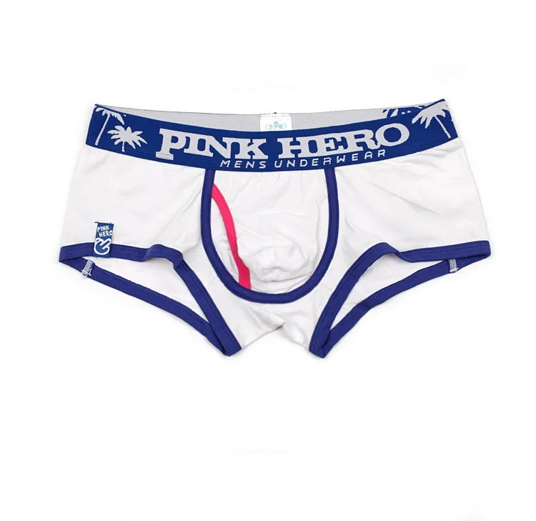 Фото Трусы-боксеры Pink Hero мужские хлопок пикантное нижнее белье модные шорты с принтом