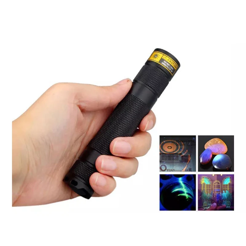 

UV 365nm Coin Collection Auxiliary Identification Ultraviolet Fluorescence Detection Black Mirror Flashlight Pet Fungus Detector